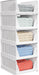 5 Pack Stackable Closet Storage Basket - Stackable Storage Bins