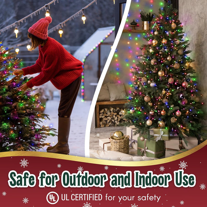 christmas lights for tree - 35 colored warm xmas lights | 6.6 ft long