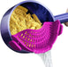 Clip on Strainer Silicone for All Pots and Pans, Pasta Strainer Clip on Food Strainer for Meat Vegetables Fruit Silicone Kitchen Colander