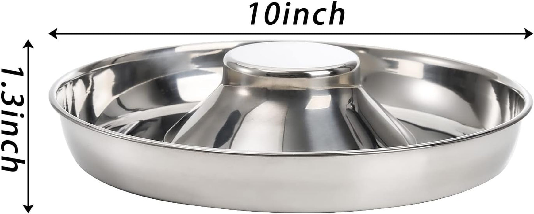 2 Pack Stainless Steel Puppy Bowls, Pet Slow Feeder Bowls, Non-Skid Dog Food and Water Bowl, Feeding Weaning for Small M