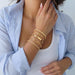 Gold Bracelets Set for Women Non Tarnish, Waterproof 14K Gold Plated Sterling Silver Chunky Cuff Bracelet Stackable Gold Bangles Bracelet for Women Trendy Fashion Accessories Tie Knot Cuban Rope Paperclip Beaded Bracelet Stack Jewelry Mothers Day Gifts for Mom Birthday