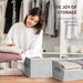 Closet Organizers Bins 6 Packs - Large Closet Shelf Organizer with Handles, Fabric Trapezoid Storage Bins, Collapsible S