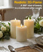 3"x4" Outdoor Waterproof Flameless Candles with Remote Timers Battery