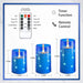 Flickering Flameless Candles: 3D Wick Built-in Star String Lights Acrylic Unbreakable Battery Operated LED Pillar Candles with Remote and Timer - 3 Pack for Wedding Valentine's Day Decor