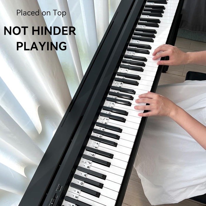 Piano Note Guide for Beginners, Removable, Black