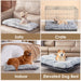 Fluffy Dog Crate Bed, Plush Extra Large Dog Pillow, Grey