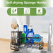 Large Sponge Holder for Kitchen Sink, 90-Degree Sink Caddy Storage