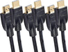 HDMI Cable, 3-Pack, 6 ft, High-Speed 4K@60Hz HDMI 2.0 Cord, 18Gbps, 2160p, 48 bit, Compatible with TV/PS5/Xbox/Roku/Blu-ray, Ethernet Ready, Black