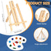 ACKASK Painting Kits for Adults Kids,Acrylic Paint Canvas Easel Set,30 Pcs Drawing Painting Supplies Art Kit,12 Paints,1