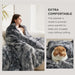 Faux Fur Fluffy Fleece Sherpa Blanket Couch Throw Grey 50"x60"