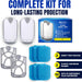 2 Fruit Fly Traps & 10 Adhesive Cartridges, Indoor Plug-in Bug Catcher, UV Light Fly Trap Captures Fruit Flies, Gnats, H