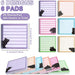 Black Cat Sticky Notes 3x3 in, Cute School Office Supplies, 80 Sheets/Pad