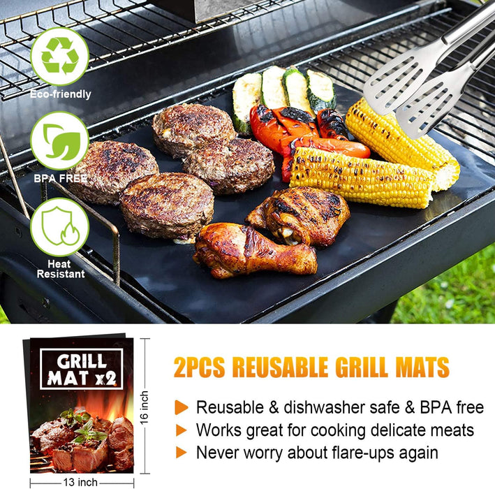 38Pcs BBQ Tools Grilling Accessories Set with Aluminum Case