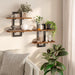 Floating Shelves for Wall, 15" Wall Shelf Set of 2, Wall Mounted Storage Shelves 2-Tier, Hanging Bathroom Shelves, for L