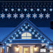 Christmas Snowflake Lights - 13ft 192LED Snowflake Icicle Lights with 16 Drops, 12 Modes and Timer, IP65 Waterproof Connectable Christmas Light for House Eave Window Indoor Outdoor Decoration
