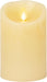 Flameless LED Battery Operated Ivory Pillar Candle, Flickering Realistic Moving Flame, 3" x 4.5" Luminous Real Wax Indoor Home Decor Pack of 1