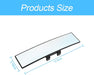 12 Inch Panoramic Car Rearview Mirror, White