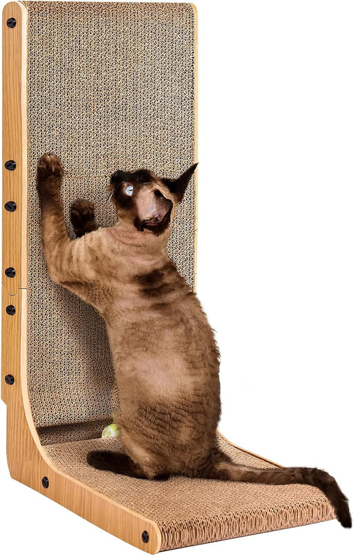 Cardboard Cat Scratcher for Indoor Cats, 26.8 Inch, Brown