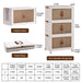Three-Piece Rolling Foldable Storage Bins