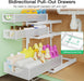 Under Sink Organizer, 2-Pack 3-Tier Pull Out Cabinet Organizers and Storage