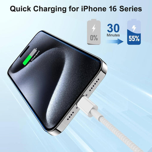 USB C to C Fast Charger Cable 10ft, Long Type C to USB C Charging Cord Wire for Apple iPhone Duo/18 Pro Max/18 Pro/17 Ai