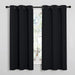 Black Blackout Curtains for Bedroom 42" Wide x 63" Long 2 Panels