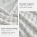 Faux Fur Throw Blanket for Couch, Fuzzy Soft Plush Thick Bubble Blanket for Sofa Bedroom Living Room, 50 * 60 Inches Cream White