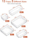 13 PCS Drawer Organizer 5-Size Desk Makeup Drawer Organizer Clear