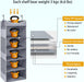 5-Shelf Hanging Closet Organizer and Storage with Side Pockets, Collapsible Closet Hanging Shelves for Storage, Grey