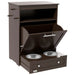 Raised-Bowl Pet Feeder Station with Storage Cabinet