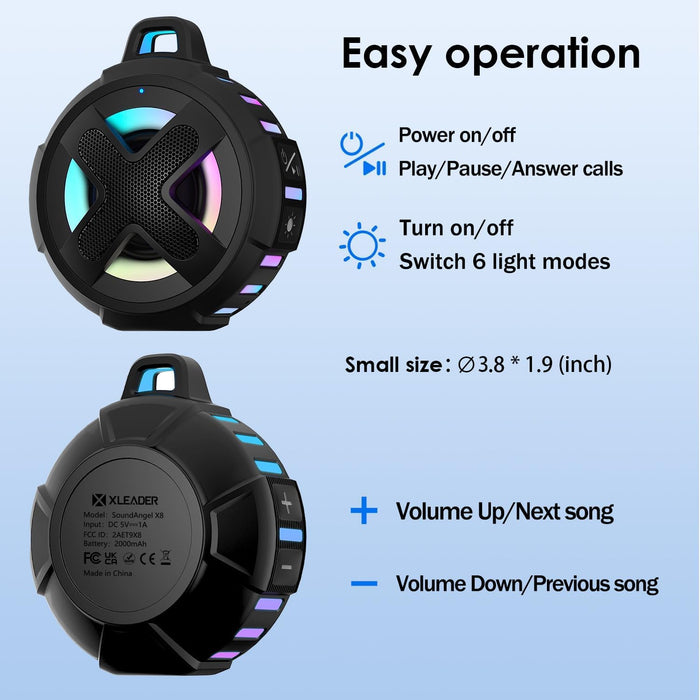 Upgraded, Pro Bike Speaker, with Pro Handlebar Mount, Bluetooth V5.4, IPX7 Waterproof, Silicone Case, Broadcast Navigati
