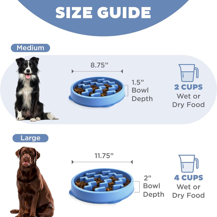 Medium Slow-Feeder Pet Bowl