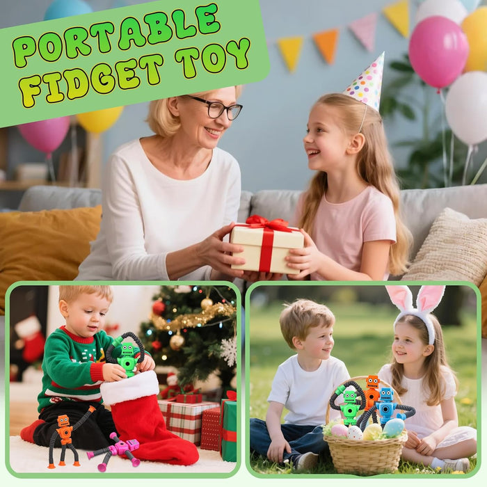 10 PCS Robot Suction Fidget Sensory Toy Party Favors for Kids