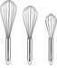 3-Pack Stainless Steel Whisk Set, Kitchen Utensils for Cooking