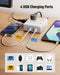 Extension Cord,Flat Plug Surge Protector Power Strip,10Ft