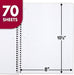 Spiral Notebook, 24 Pack, 1 Subject, Wide Ruled Paper, 7-1/2" x 10-1/2", 70 Sheets per Notebook, Colors Will Vary (930203-ECM25)