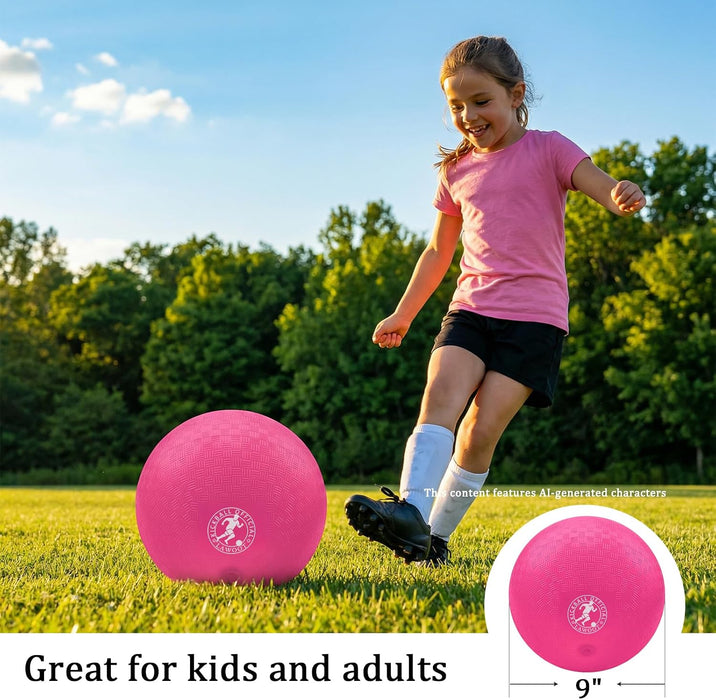 9 Inch Playground Ball Dodgeball Balls Kickball, Pack of 6
