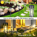 Solar Pathway Lights, 8 Pack LED Solar Lights Outdoor Waterproof, Glass Metal Garden Lighting for Yard Path Landscape La
