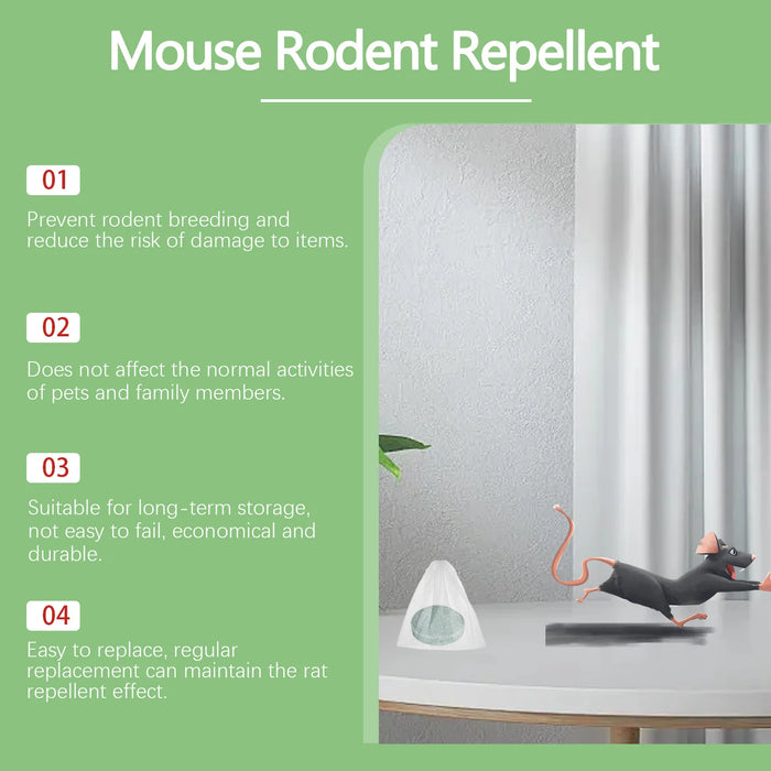 Rodent Repellent Indoor and Outdoor Gentle Rodent Repellent Convenient Rodent Repellent Pills to Keep Mice Away