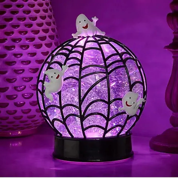 7" Illuminated Halloween Glitter Sphere by Valerie