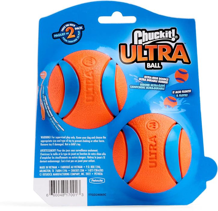 Ultra Ball Dog Toy, Durable Rubber, Medium 2.5-in, 2 Pack