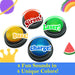 Set of 4 Buzzers for Trivia Games, Answer Buzzers for Classroom, Family Feud Jeopardy Buzzer, Game Buzzers with Lights and Sound for Classroom, Game Show Buzzer Buttons