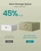 2-Layer Jewelry Box with Handle, Removable Tray, Floating Effect