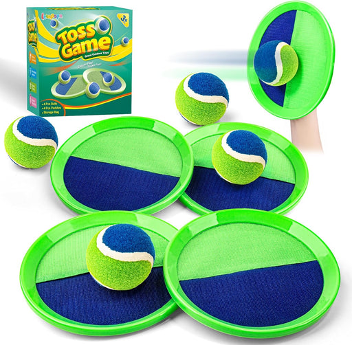 Toss and Catch Ball Set, Beach Summer Outdoor Toy Games for Kids Age 4-8-12