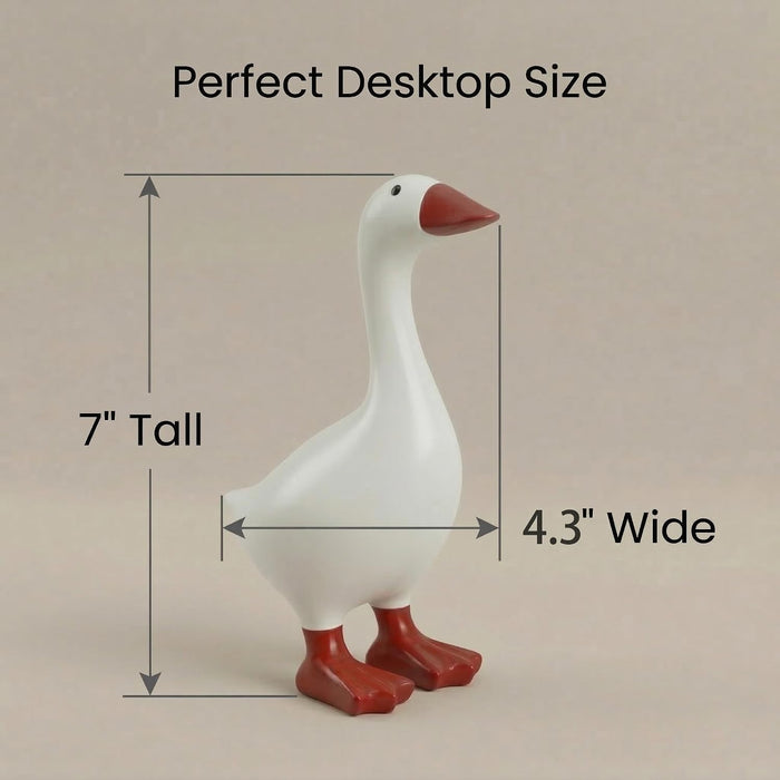 Desk Goose 7 inch Gifts for Women, Mini Desktop Goose Statue Decor for Living Room Bedroom Bookshelf and Office