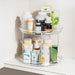 Rotating Makeup Organizer 2 Tier, Clear 360 Spinning Perfume Stand