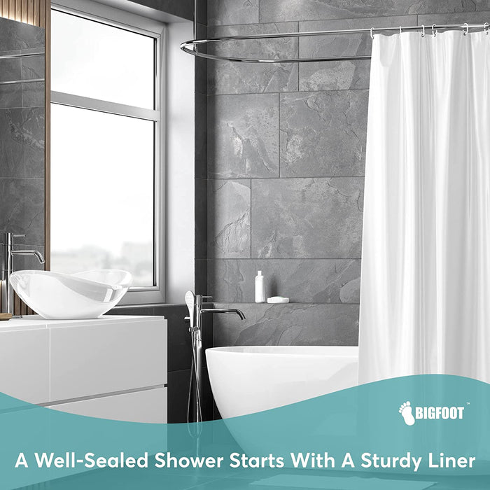 Clear Shower Curtain - 72x72 Odorless Plastic with Magnets, Washable Long Bathroom Curtain - Premium PEVA Waterproof Bath Curtain, Rust-Proof Bathroom Essentials
