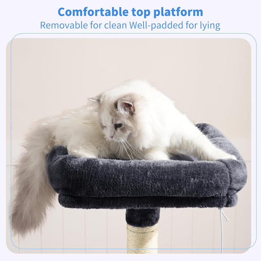 Cat Tree with Toy, 43.3 inch Cat Tower for Indoor Cats HCT004SG