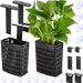 2026 Latest Upgraded Aquarium Plant Holder Adjustable Height with Extendable Hook and Suction Cup for Fish Tank Aquaponic Plant Cultivation and Aquascape Accessories Decorations (2 Pack)