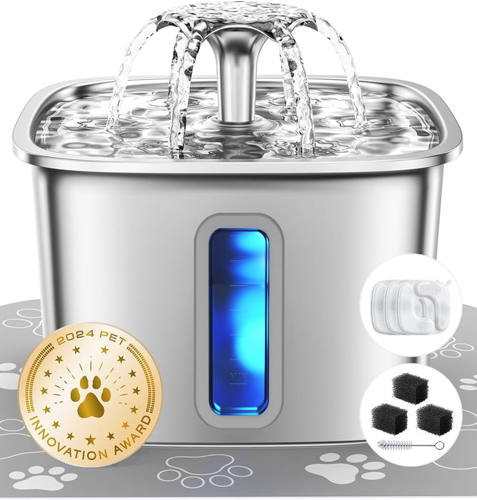 Innovation Award Winner Stainless Steel Cat Water Fountain, 108oz, C1
